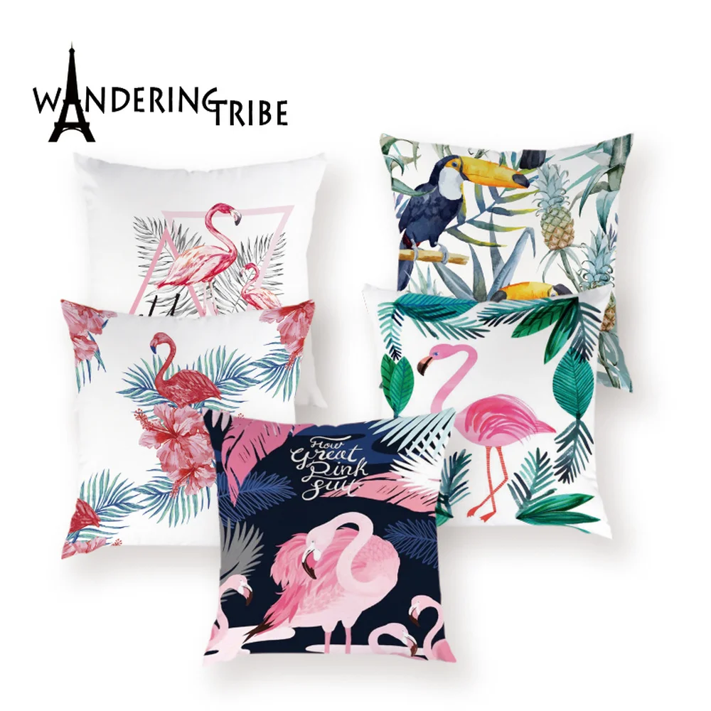 Tropical Jungle Home Decor Cushion Cover Cartoon Flamingo Covers for Decorative Cushions Cases Parrot Plant Sofa Pillow Case
Tropical Jungle Home Decor Cushion Cover Cartoon Flamingo Covers for Decorative Cushions Cases Parrot Plant Sofa Pillow Case