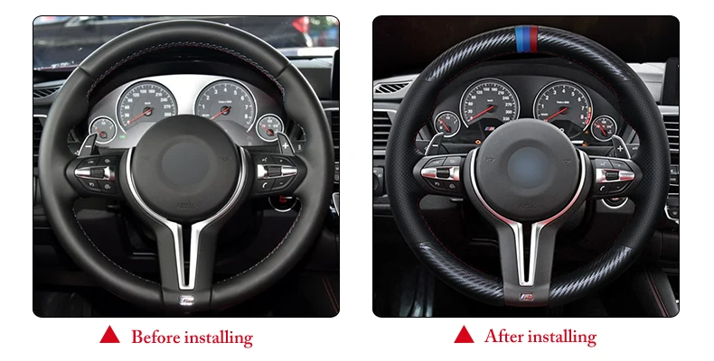 Hand sewing custom Carbon Fiber Leather Black Leather Steering Wheel Cover for BMW F87 M2 F80 M3 F82 M4 M5 F12 F13 M6 F85 X5 M
Hand sewing custom Carbon Fiber Leather Black Leather Steering Wheel Cover for BMW F87 M2 F80 M3 F82 M4 M5 F12 F13 M6 F85 X5 M