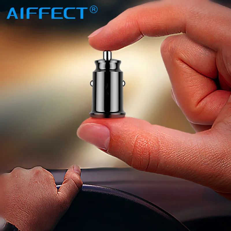 AIFFECT Mini USB Автомобильное зарядное устройство для мобильного телефона планшета 3.1A