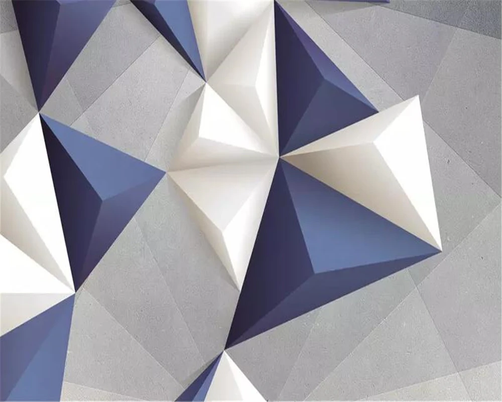 Beibehang Custom wallpaper mural 3D geometric triangle abstract background papel de parede 3d wallpaper for living room behang
Beibehang Custom wallpaper mural 3D geometric triangle abstract background papel de parede 3d wallpaper for living room behang