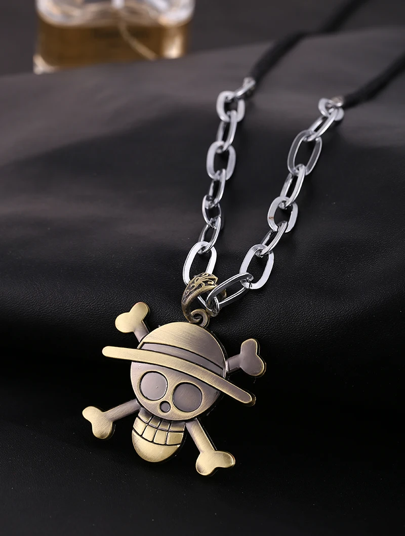 Movie jewelry hot Anime ONE PIECE series Alloy Bronze necklace Anime fans hot ONE PIECE fashion brook skeleton link pendant
Movie jewelry hot Anime ONE PIECE series Alloy Bronze necklace Anime fans hot ONE PIECE fashion brook skeleton link pendant