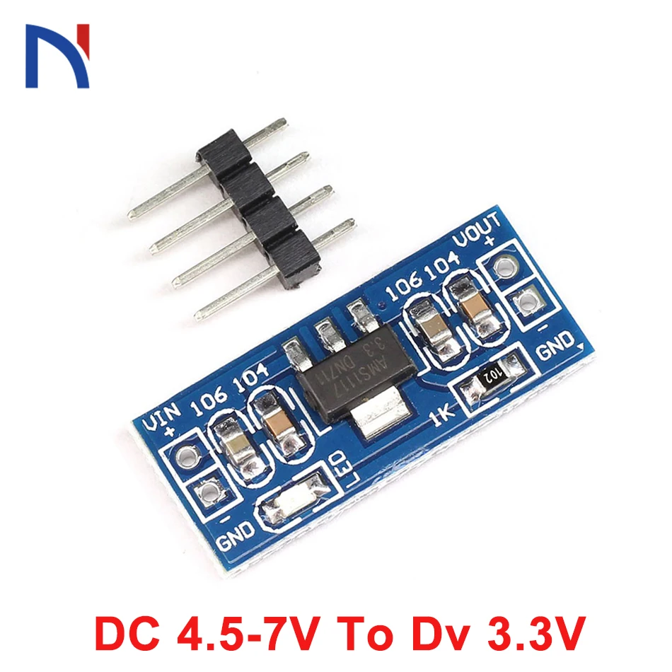 AMS1117 DC 4.5V - 7V to 3.3V power supply module AMS1117 DC 3.3 V power module AMS1117-3.3V
AMS1117 DC 4.5V - 7V to 3.3V power supply module AMS1117 DC 3.3 V power module AMS1117-3.3V