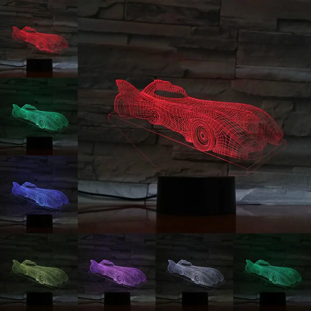 Super Racers Cars Speed Champions Racing Supercar 3D Lamp Night Light LED Bulb Multicolor Christmas Gift For Children Touch
Super Racers Cars Speed Champions Racing Supercar 3D Lamp Night Light LED Bulb Multicolor Christmas Gift For Children Touch