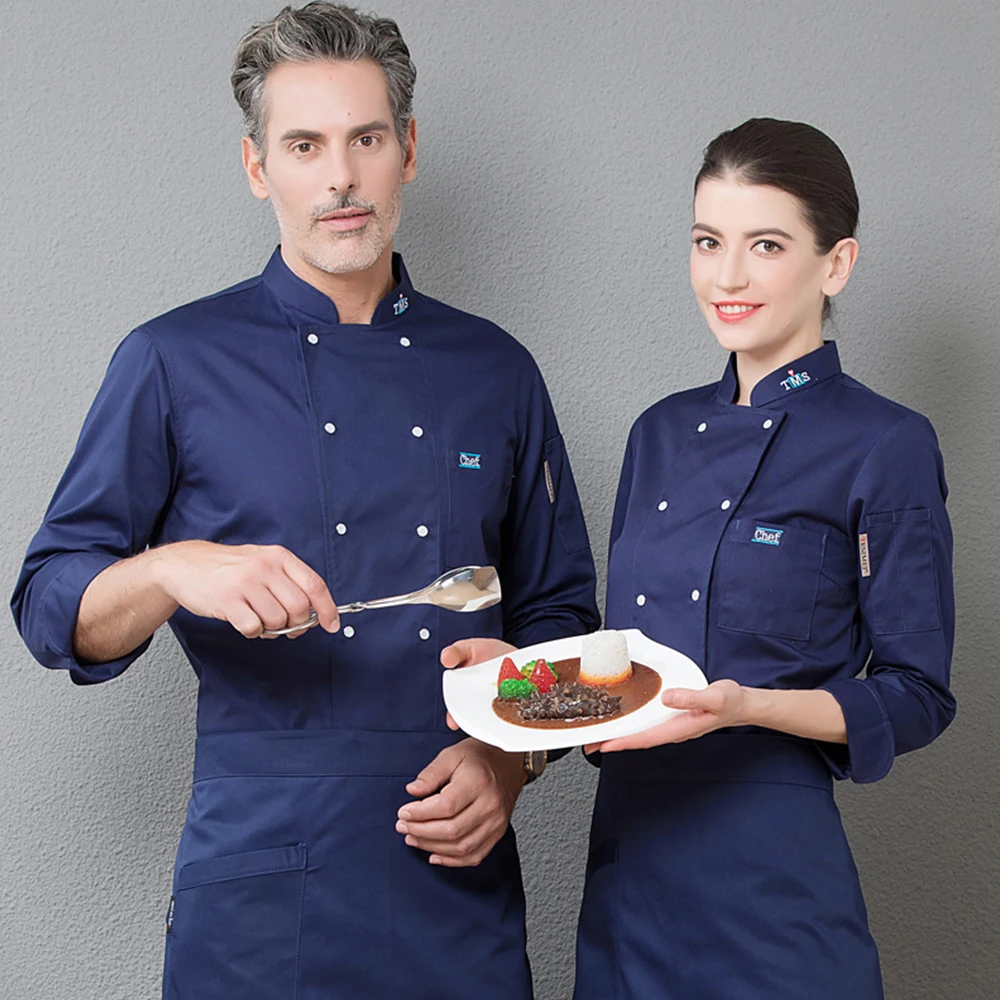 IF Long Sleeve Chef Uniform Master Cook Restaurant Hotel BBQ Kitchen High Quality Workwear Clothing Food Service Chef Tops Blue
IF Long Sleeve Chef Uniform Master Cook Restaurant Hotel BBQ Kitchen High Quality Workwear Clothing Food Service Chef Tops Blue