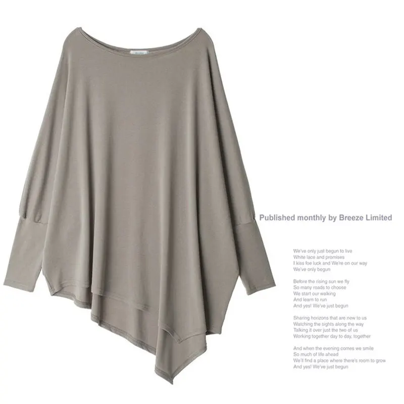 European and American new loose bat sleeve large size popular personality irregular women's T - shirt kawaii korean
European and American new loose bat sleeve large size popular personality irregular women's T - shirt kawaii korean