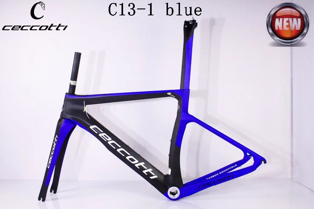 

full carbon fiber T1000 Road bike C13-1 blue GLOSSY /matte BSA/PF30 bicycle frame 1k/3K/UD Ceccotti factory selling