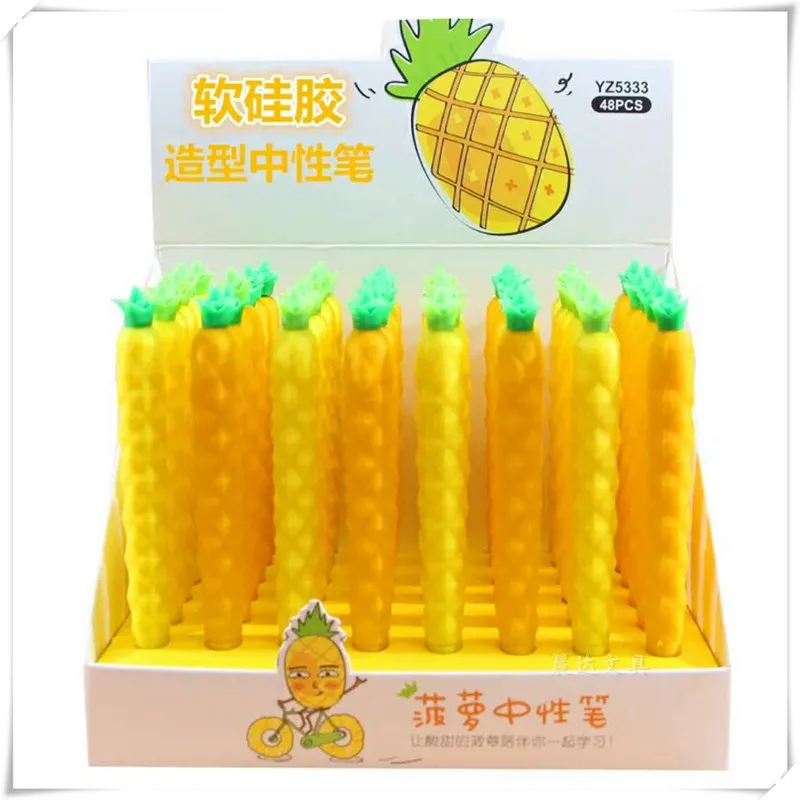 48 pcs Gel Pens The silicone pineapple black colored kawaii gift gel-ink pens for writing Cute stationery office school supplies
48 pcs Gel Pens The silicone pineapple black colored kawaii gift gel-ink pens for writing Cute stationery office school supplies