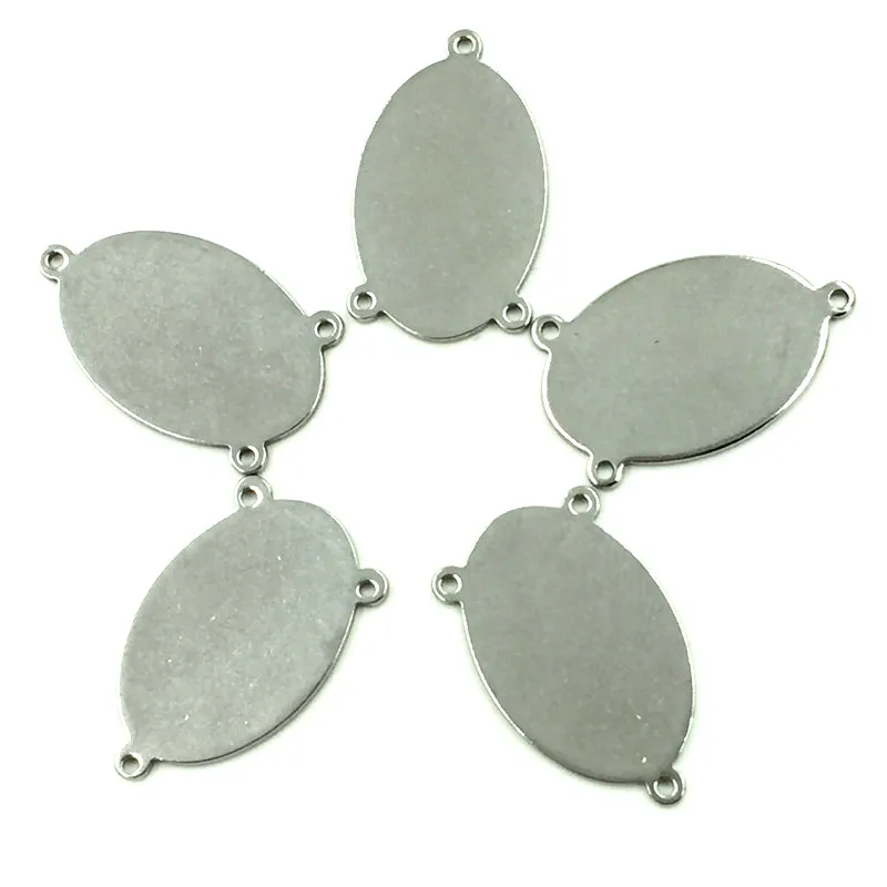 30Pcs Silver Tone Oval 3 Holes Stainless Steel Connectors DIY Jewelry Findings 22.5x13.5mm
30Pcs Silver Tone Oval 3 Holes Stainless Steel Connectors DIY Jewelry Findings 22.5x13.5mm