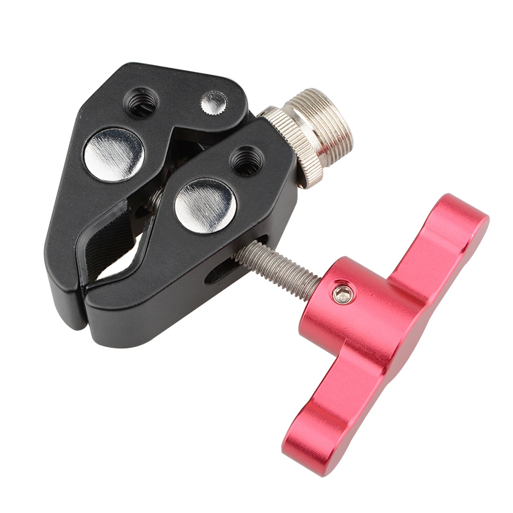 CAMVATE Super Clamp Crab Pliers Clip with 1/4" to 5/8" Convertion Screw (Red T-handle) C1673
CAMVATE Super Clamp Crab Pliers Clip with 1/4" to 5/8" Convertion Screw (Red T-handle) C1673