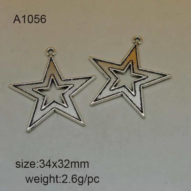 25Pcs/Lot 34*32mm Antique Silver Plated Metal Alloy Star Charms Fit For DIY Accessories Jewelry Making Findings
25Pcs/Lot 34*32mm Antique Silver Plated Metal Alloy Star Charms Fit For DIY Accessories Jewelry Making Findings