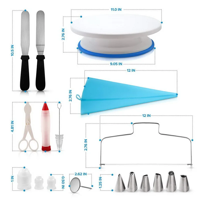 164pcs/set Cake Turntable Set Multifunction Cake Decorating Kit Pastry Tube Fondant Tool Party Kitchen Dessert Baking Supplies
164pcs/set Cake Turntable Set Multifunction Cake Decorating Kit Pastry Tube Fondant Tool Party Kitchen Dessert Baking Supplies