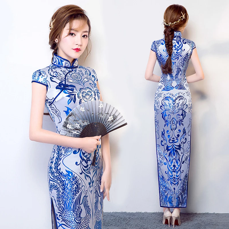 Size S-XXL Wedding Party Cheongsam Oriental Evening Dress Chinese Traditional Womens Elegant Qipao Sexy Long Robe Retro Vestido
Size S-XXL Wedding Party Cheongsam Oriental Evening Dress Chinese Traditional Womens Elegant Qipao Sexy Long Robe Retro Vestido