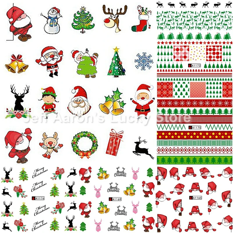 12PCS Water Transfer Nail Art Stickers Decals Nails Decorations Manicure Tools Christmas Tree Santa Claus Snowman Design 1176
12PCS Water Transfer Nail Art Stickers Decals Nails Decorations Manicure Tools Christmas Tree Santa Claus Snowman Design 1176