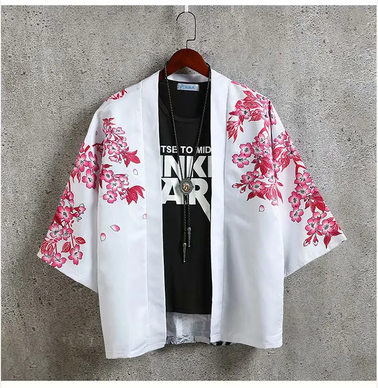 Summer Men Open Stitch 3/4 Sleeve Loose Cotton Kimono Jacket Cardigan Japanese Style Harajuku Streetwear Coat
Summer Men Open Stitch 3/4 Sleeve Loose Cotton Kimono Jacket Cardigan Japanese Style Harajuku Streetwear Coat