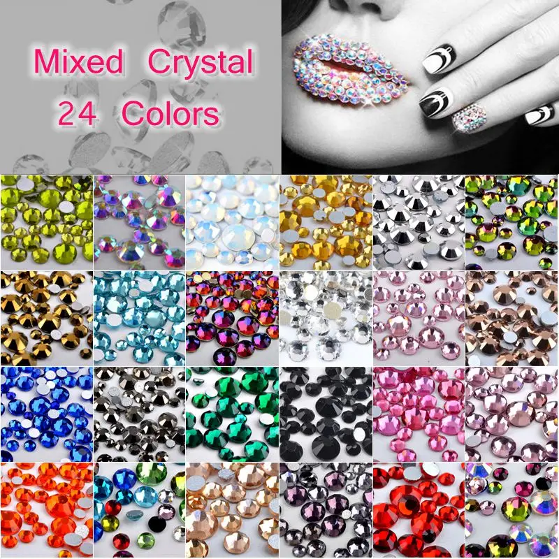 300pcs/Pack Flat Back AB Rhinestone 3D Nail Crystal 24 Colors DIY Shiny Diamond Sequin Nail Art Sparkly Decoration Tool SS4-SS16
300pcs/Pack Flat Back AB Rhinestone 3D Nail Crystal 24 Colors DIY Shiny Diamond Sequin Nail Art Sparkly Decoration Tool SS4-SS16