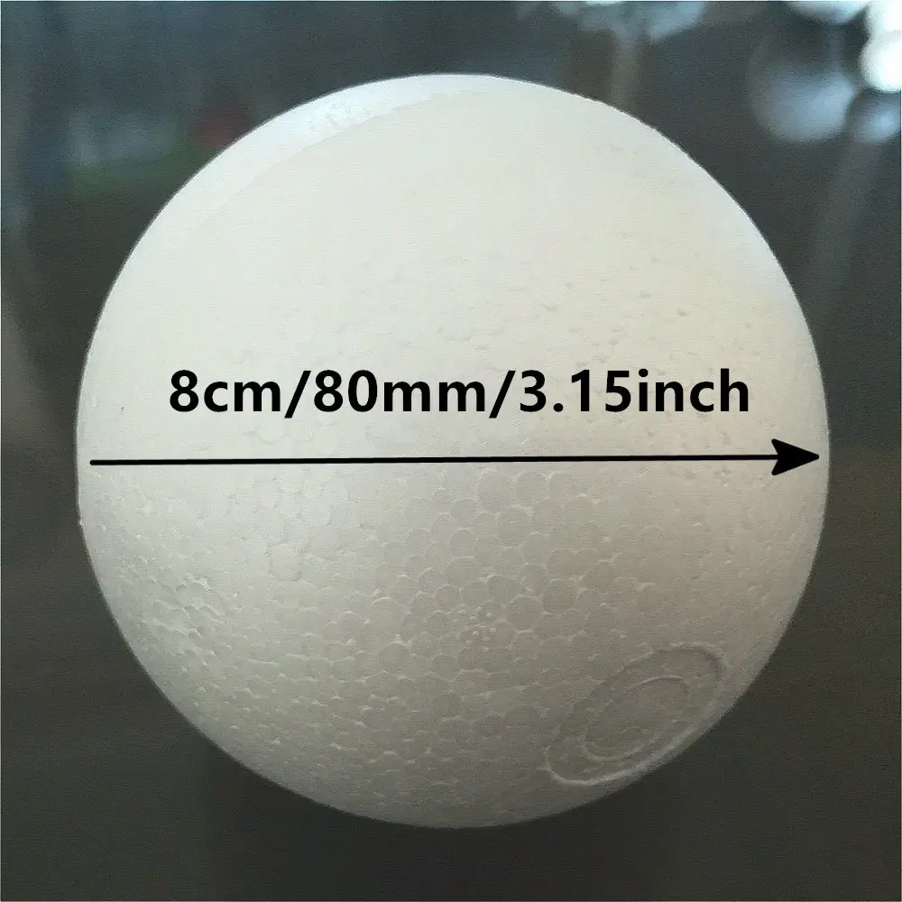 8cm 18pcs White Modelling Foam Ball Craft Polystyrene Styrofoam Balls Decorative Foam Round Ball 80mm 3.15inch
8cm 18pcs White Modelling Foam Ball Craft Polystyrene Styrofoam Balls Decorative Foam Round Ball 80mm 3.15inch