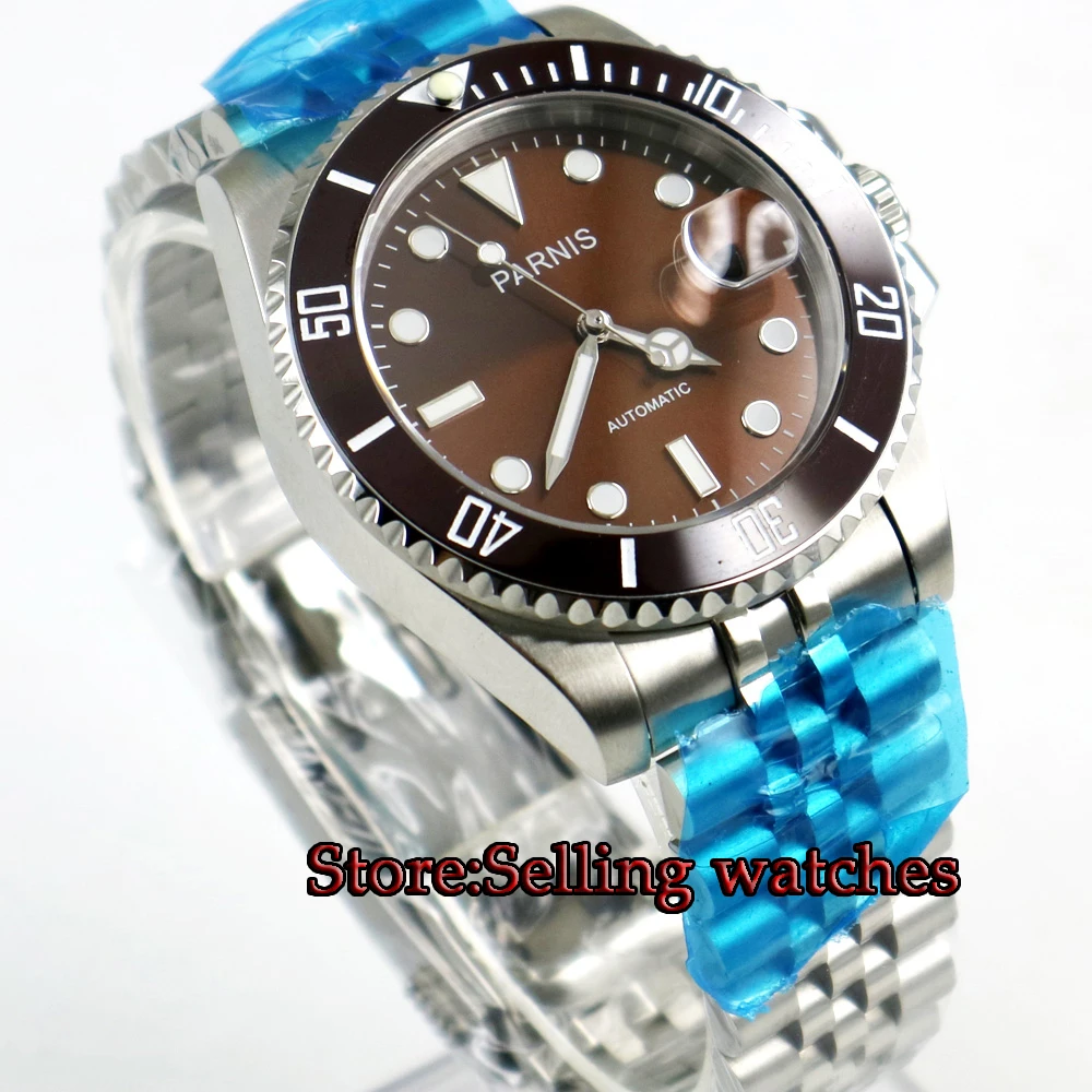 40mm Parnis coffee dial Jubilee style strap sapphire glass MIYOTA automatic Mens Watch steel case
40mm Parnis coffee dial Jubilee style strap sapphire glass MIYOTA automatic Mens Watch steel case