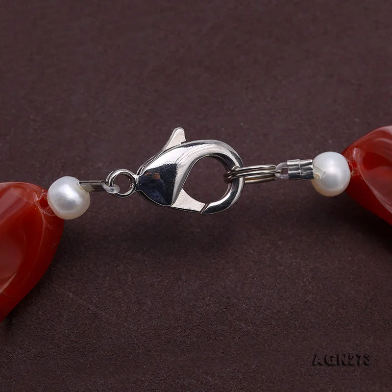 Fashion Elegant 23*35mm Nature Red Irregular Agate Gemstone Beads Necklace Fashion Women Jewelry 18inches
Fashion Elegant 23*35mm Nature Red Irregular Agate Gemstone Beads Necklace Fashion Women Jewelry 18inches