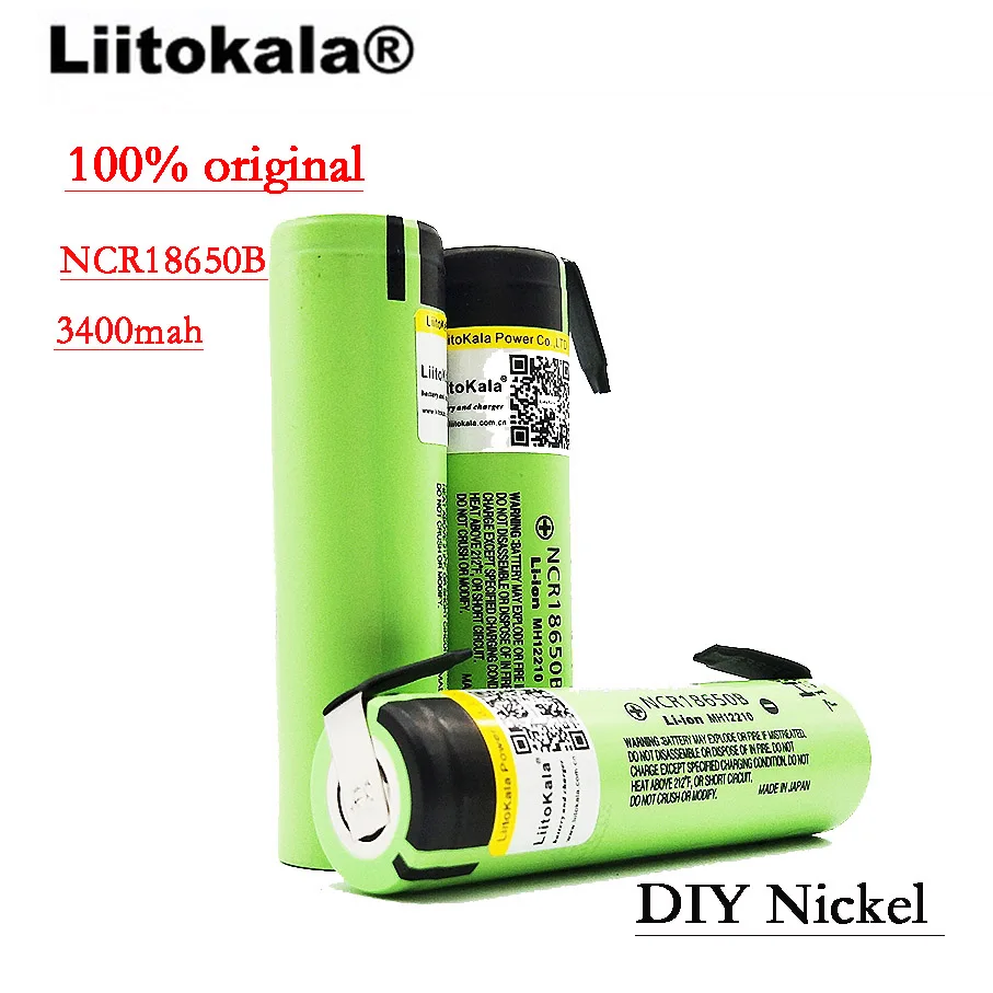 2023 Liitokala 18650 3400 Battery 3400mAh 3.7V NCR18650B Rechargeable Li-ion Battery for Flashlight +DIY nickel
2023 Liitokala 18650 3400 Battery 3400mAh 3.7V NCR18650B Rechargeable Li-ion Battery for Flashlight +DIY nickel
