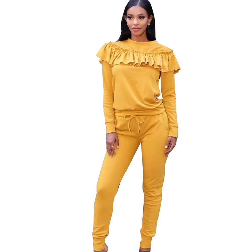 Elegant Ruffles Women Jumpsuits Autumn Winter Two Piece Long Sleeve Set Jumpsuits Womens Casual Jumpsuits
Elegant Ruffles Women Jumpsuits Autumn Winter Two Piece Long Sleeve Set Jumpsuits Womens Casual Jumpsuits