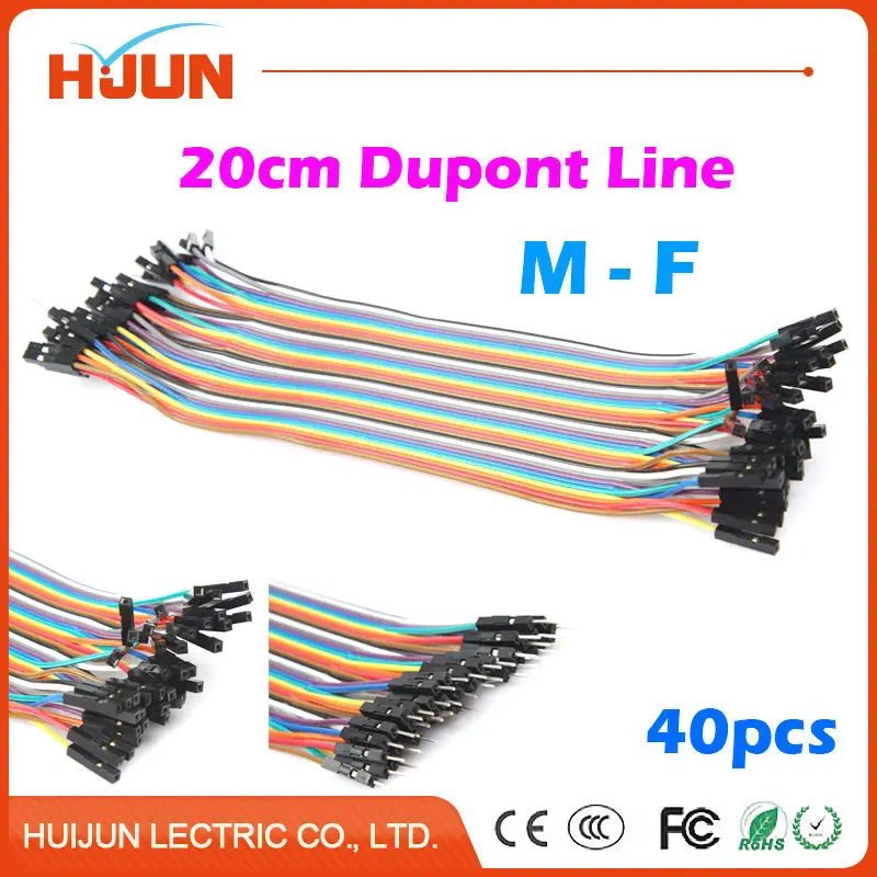 40pcs/lot Dupont Cable Jumper Wire Dupont Line Male to Female Length 20cm for Arduino
40pcs/lot Dupont Cable Jumper Wire Dupont Line Male to Female Length 20cm for Arduino