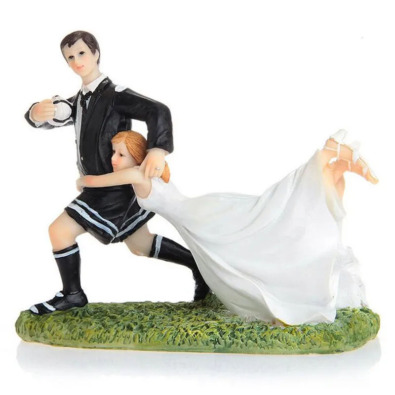 Free Shipping Cheering Bride and Soccer Loving Groom Figurine Cake Topper New Wedding Cake Decoration
Free Shipping Cheering Bride and Soccer Loving Groom Figurine Cake Topper New Wedding Cake Decoration