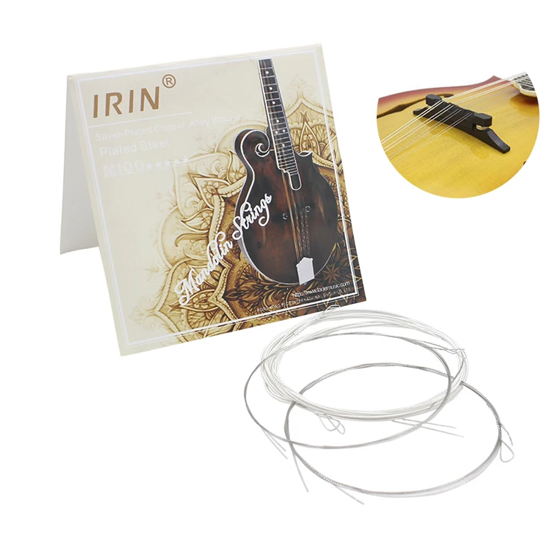 Mandolin Strings String Plated Steel Silver-plated Copper Alloy Wound, Full Set Mandolin Accessories M100
Mandolin Strings String Plated Steel Silver-plated Copper Alloy Wound, Full Set Mandolin Accessories M100