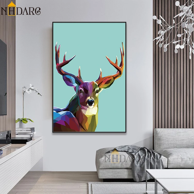 Modern Colorful Animal Deer Posters and Prints Canvas Art Painting Wall Pictures for Living Room Hallway Nordic Home Decor
Modern Colorful Animal Deer Posters and Prints Canvas Art Painting Wall Pictures for Living Room Hallway Nordic Home Decor