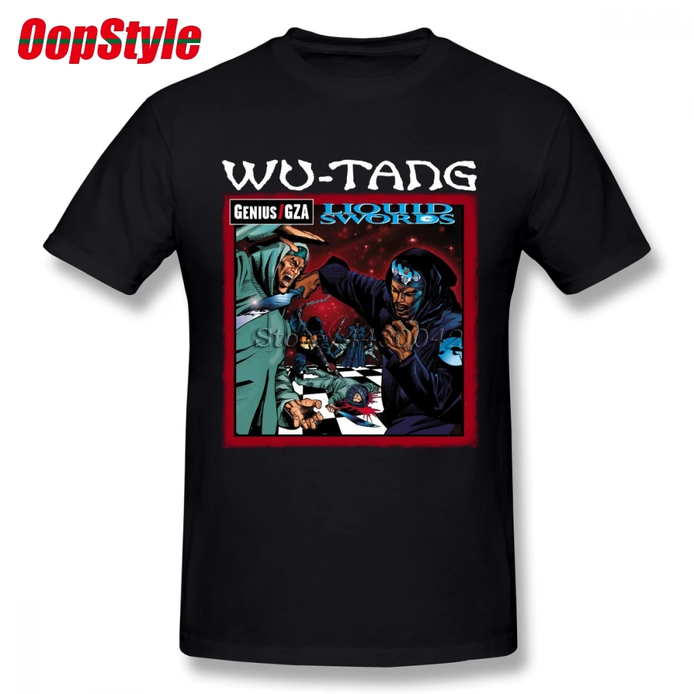 Жидкие мечи Wu Tang клановая футболка для мужчин дропшиппинг Лето короткий рукав