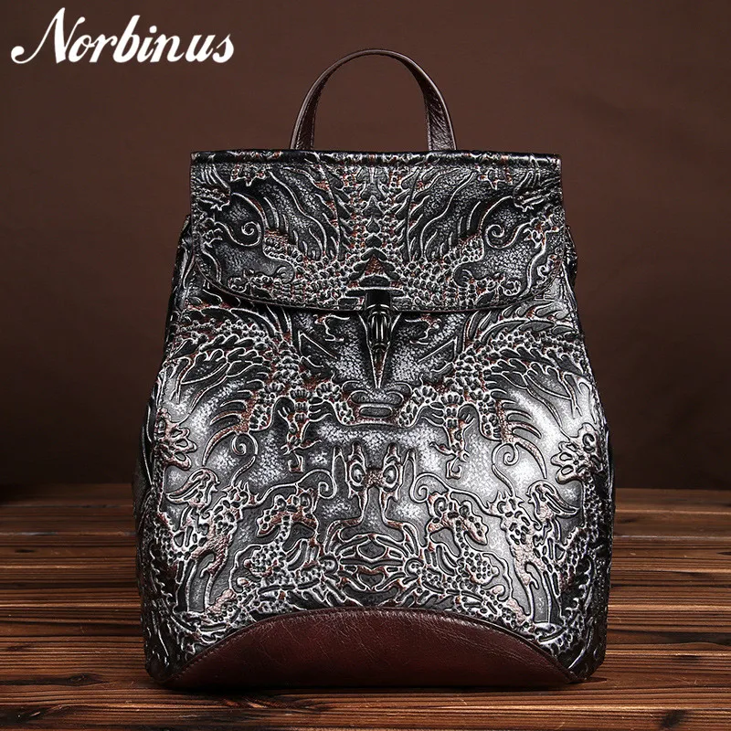 Norbinus Genuine Embossed Leather Women Backpacks Vintage National Style Daypack School Bags for Teenager Girls Travel Rucksack
Norbinus Genuine Embossed Leather Women Backpacks Vintage National Style Daypack School Bags for Teenager Girls Travel Rucksack