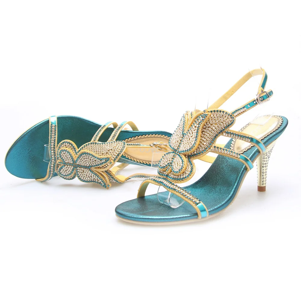 Women's Gold Leather Rhinestone Sandals Butterfly Ankle Strap Thin High Heel Shoes Ladies Sandals Sandalias De Mujer Verano
Women's Gold Leather Rhinestone Sandals Butterfly Ankle Strap Thin High Heel Shoes Ladies Sandals Sandalias De Mujer Verano