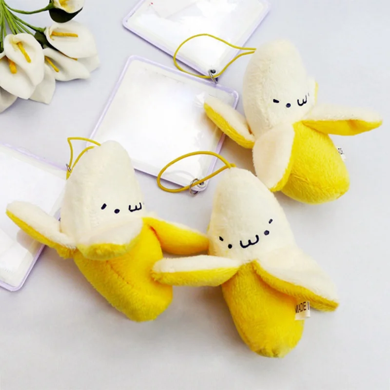 2019 Super Cute 6CM Little Yellow Banana Plush Stuffed TOY small String Keychain plush doll | Игрушки и хобби