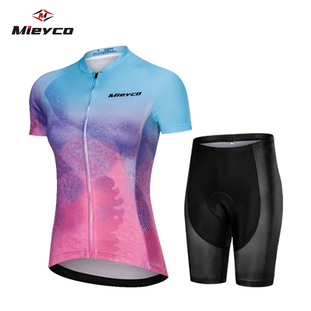 

Summer Women Cycling Jerseys Set Mountain Bike Clothing Racing Bicycle Clothes Ropa Ciclismo Girls Cycle Set Bib Short Pants