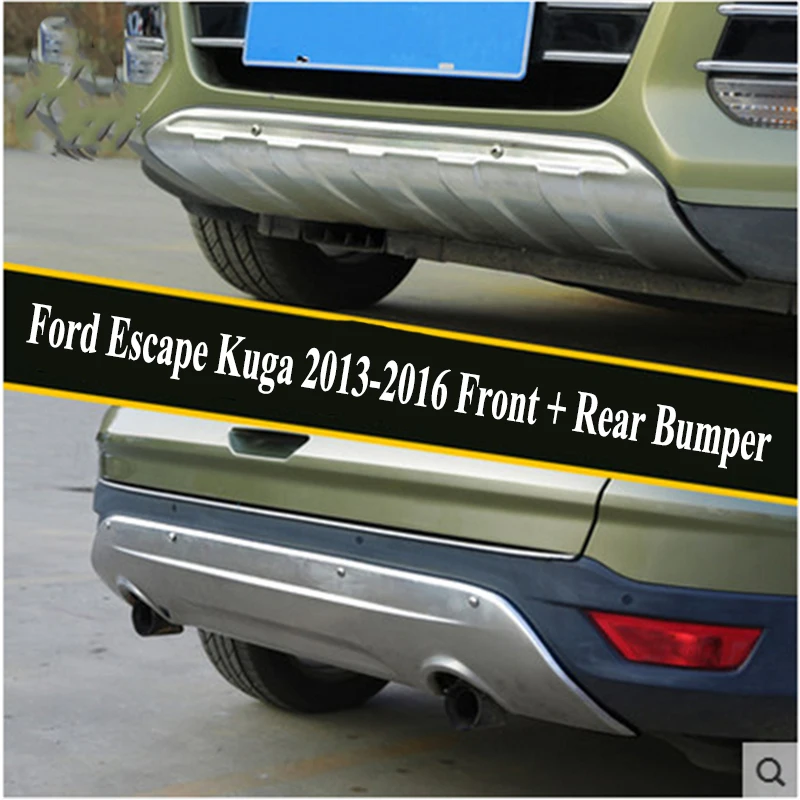 JIOYNG для Ford Escape Kuga 2013-2016 Передний + задний бампер диффузор бамперы губы защитная накладка из нержавеющей стали 2 шт. 
JIOYNG для Ford Escape Kuga 2013-2016 Передний + задний бампер диффузор бамперы губы защитная накладка из нержавеющей стали 2 шт.