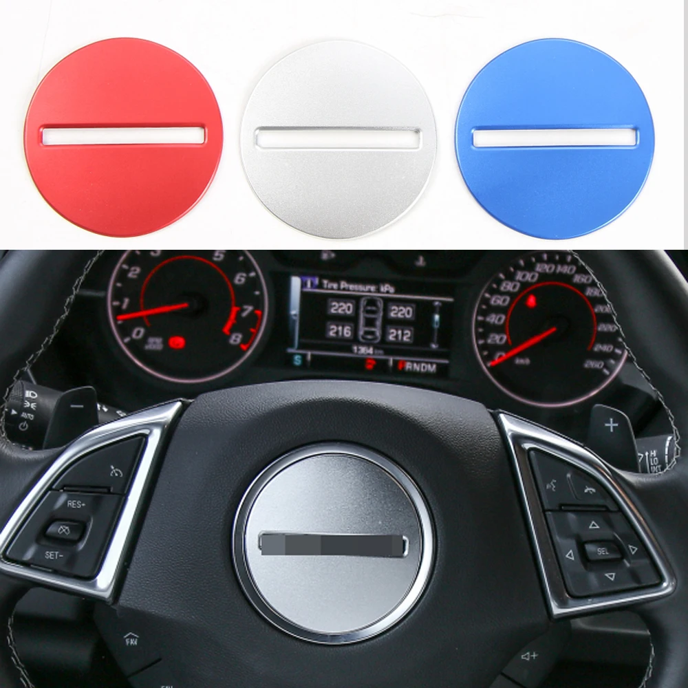 Blue/Red/Silver Aluminium Steering Wheel Decor Frame Ring Trim Cover For Chevrolet Camaro 2017+ Interior Car Styling Accessories
Blue/Red/Silver Aluminium Steering Wheel Decor Frame Ring Trim Cover For Chevrolet Camaro 2017+ Interior Car Styling Accessories