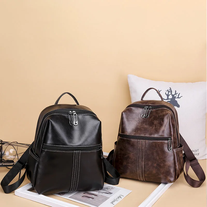 Luxury Fashion Leather Casual Women Anti-theft Lady Backpack MultiFunction Backpack Female Larger Capacity School Shoulder Bag
Luxury Fashion Leather Casual Women Anti-theft Lady Backpack MultiFunction Backpack Female Larger Capacity School Shoulder Bag