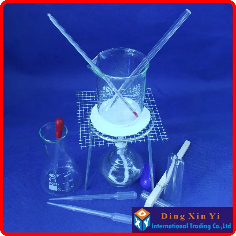Students use the chemical experiment device Beaker+Tripod+Erlenmeyer Flask+Alcohol lamp+thermometer,etc.(14 pieces of goods)
Students use the chemical experiment device Beaker+Tripod+Erlenmeyer Flask+Alcohol lamp+thermometer,etc.(14 pieces of goods)