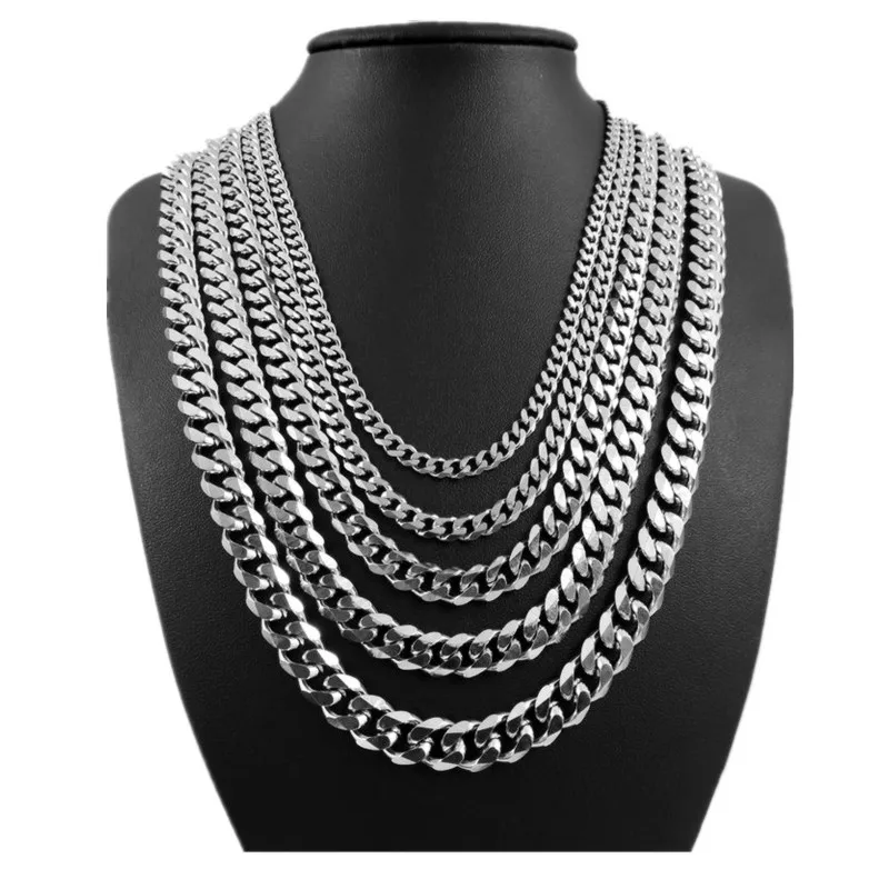 Мужская цепочка из нержавеющей стали 4/5/7/8/9 мм 45/55/65/75/85 см|fashion jewelry|jewelry fashioncuban chain |