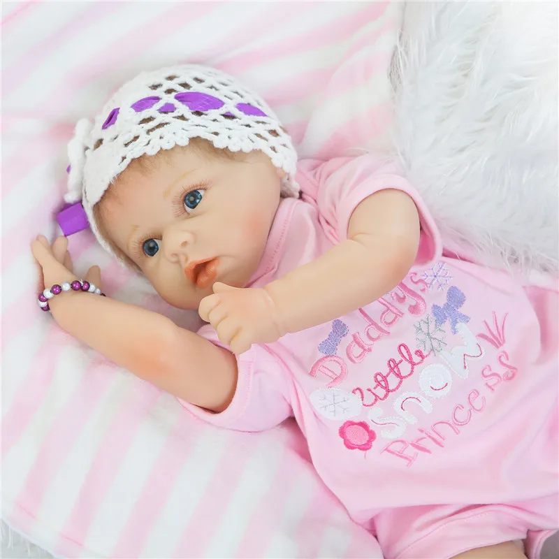 22" silicone reborn dolls soft cotton body fashion baby newborn for girls gift bebe alive bonecas | Игрушки и хобби