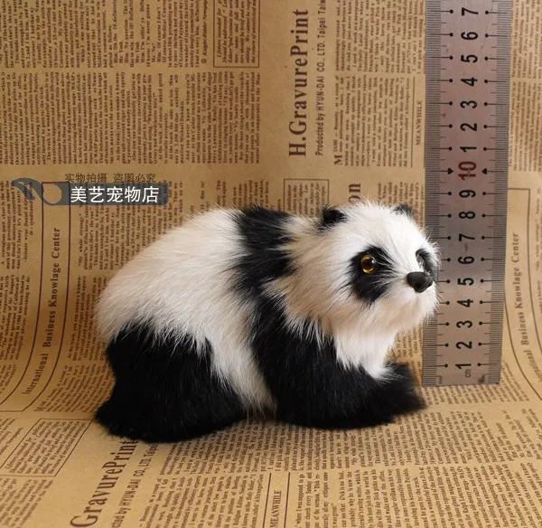 cute simulation panda toy lifelike mini standing doll gift about 13x8x9cm | Stuffed & Plush Animals