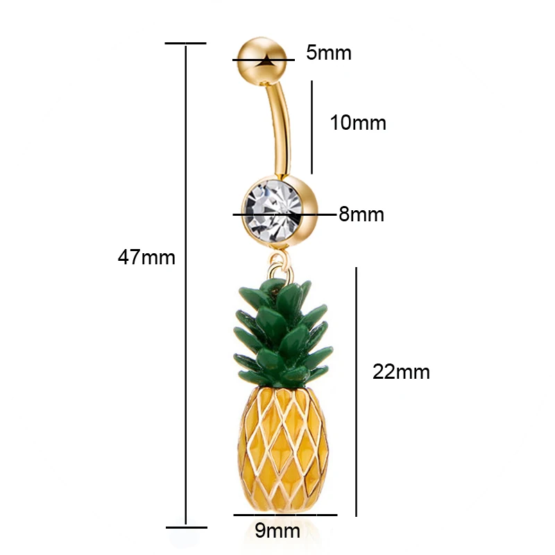 12PCS Summer Cute Pineapple Gold Color Piercing Navel Body Jewelry Women Girls Belly Button Rings For Holiday Beach Accessories
12PCS Summer Cute Pineapple Gold Color Piercing Navel Body Jewelry Women Girls Belly Button Rings For Holiday Beach Accessories