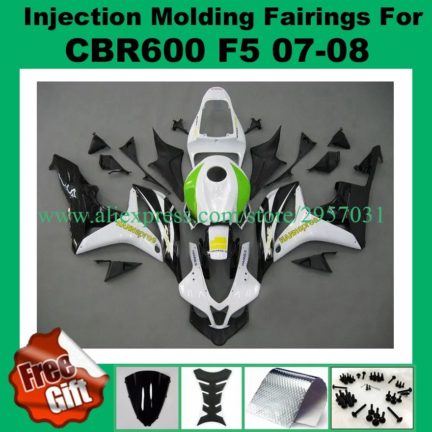 Free screws+gifts Injection mold Fairing kit for HONDA CBR600RR F5 07 08 CBR 600RR 2007 2008 CBR600 White Green Fairings
Free screws+gifts Injection mold Fairing kit for HONDA CBR600RR F5 07 08 CBR 600RR 2007 2008 CBR600 White Green Fairings