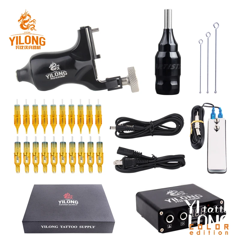 YILONG Five Color Tattoo Rotary Machine Kit Rotary Motor Box Cartridge Needles Tips Tattoo Artist Kits Body Arts Supplies
YILONG Five Color Tattoo Rotary Machine Kit Rotary Motor Box Cartridge Needles Tips Tattoo Artist Kits Body Arts Supplies
