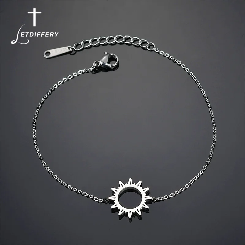 Модный женский браслет-цепочка в виде подсолнуха, из нержавеющей стали
Модный женский браслет-цепочка в виде подсолнуха, из нержавеющей стали