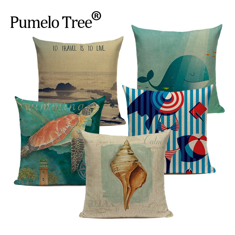 Ocean Sea Conch Retro Style Cushions Cover High Quality Decorative Pillows For Sofa Bed Car Home Woven Linen Throw Pillow Case
Ocean Sea Conch Retro Style Cushions Cover High Quality Decorative Pillows For Sofa Bed Car Home Woven Linen Throw Pillow Case