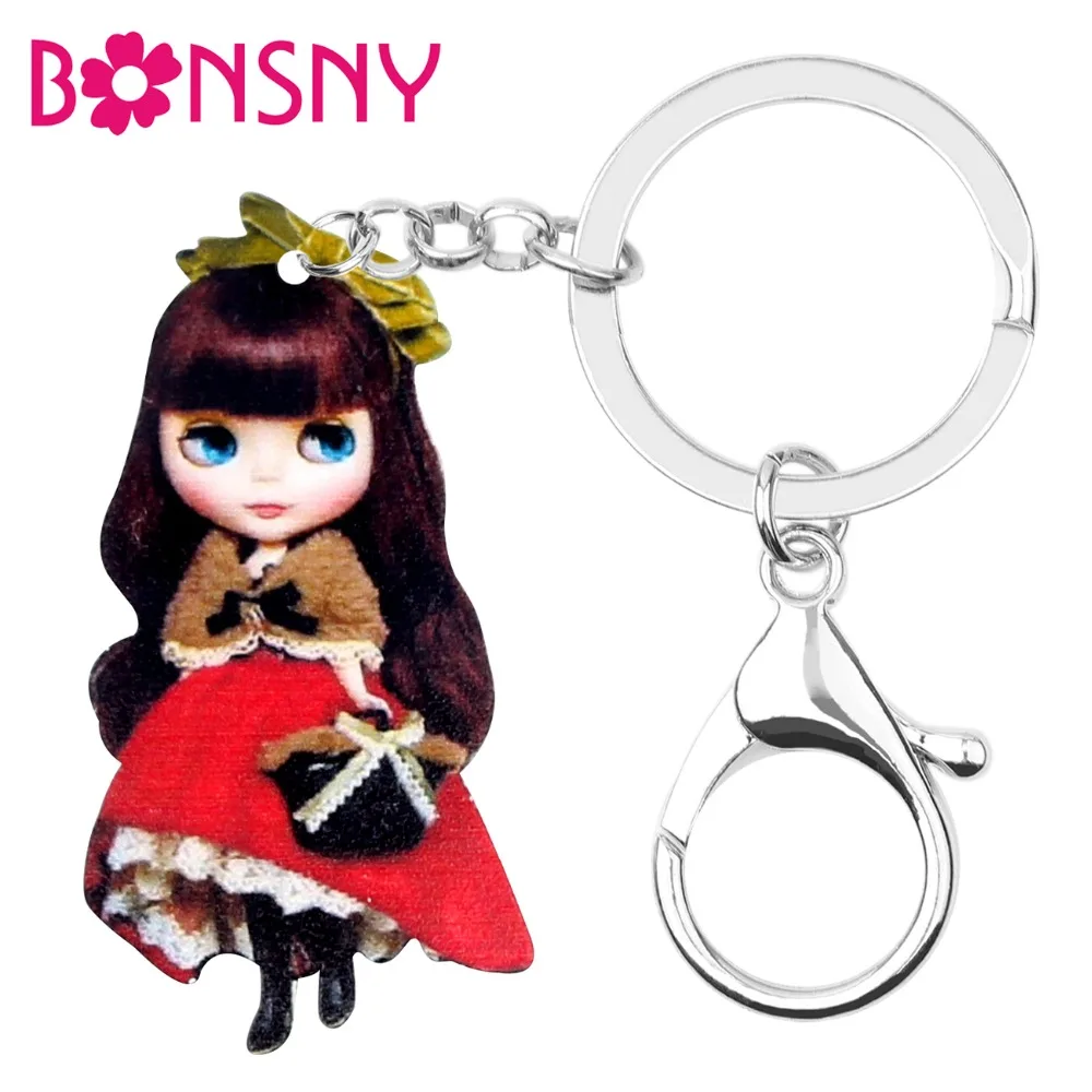 Bonsny Acrylic Cute Russian Long Wavy Hair Doll Key Chains Keychain Keyring Fashion Jewelry For Women Girls Gift Accessories
Bonsny Acrylic Cute Russian Long Wavy Hair Doll Key Chains Keychain Keyring Fashion Jewelry For Women Girls Gift Accessories