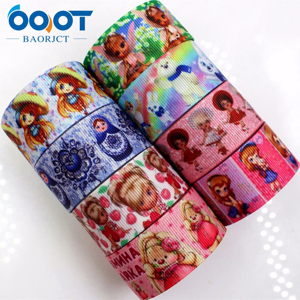 Мультяшные ленты OOOT BAORJCT 175188 25 мм 10 ярдов Термотрансферная печатная корсажная