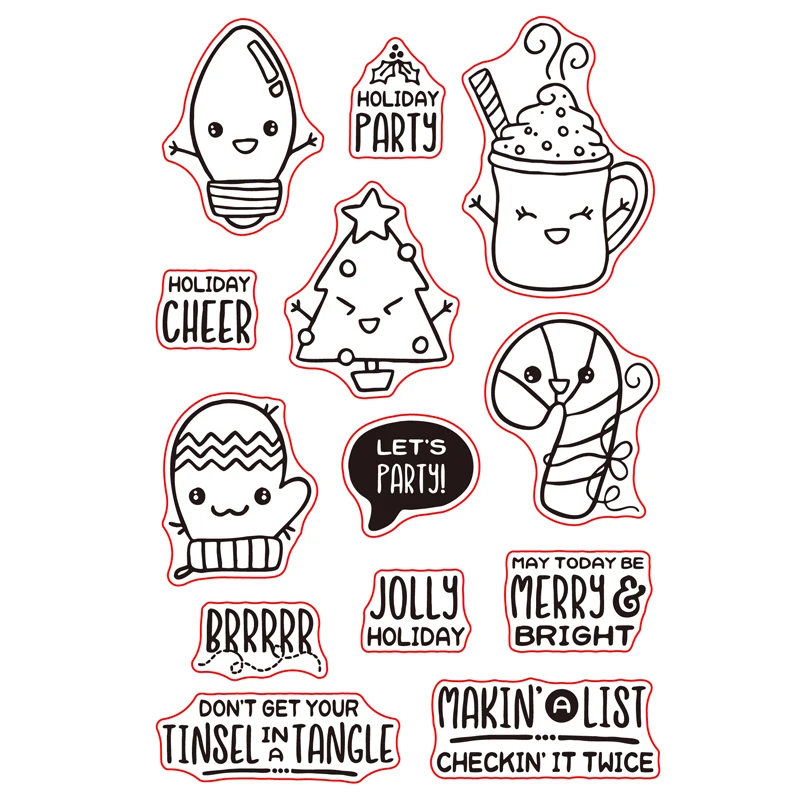 Cute Jolly Cheer Sets Transparent Clear Silicone Stamp for DIY Scrapbooking/Handcraft Photo Album Card Making Decorative Stamp
Cute Jolly Cheer Sets Transparent Clear Silicone Stamp for DIY Scrapbooking/Handcraft Photo Album Card Making Decorative Stamp
