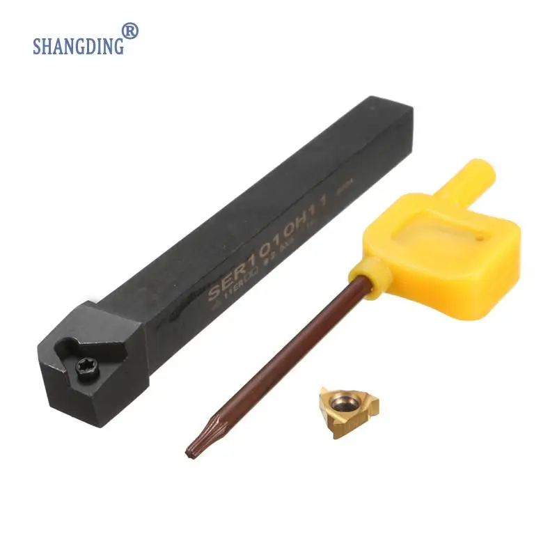 New Arrival 1x SER1010H11 10x100mm Lathe Threading Turning CNC Cutting tool Holder + 11ER 1/4 Inch AG 60 Alloy Steel
New Arrival 1x SER1010H11 10x100mm Lathe Threading Turning CNC Cutting tool Holder + 11ER 1/4 Inch AG 60 Alloy Steel