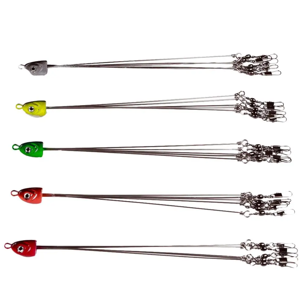 5pcs Umbrella Fishing line Rig 5 Arms Alabama Rig Head Swimming Bait Bass with Swivel Snap Connector Minnow Fishing Group Lure
5pcs Umbrella Fishing line Rig 5 Arms Alabama Rig Head Swimming Bait Bass with Swivel Snap Connector Minnow Fishing Group Lure